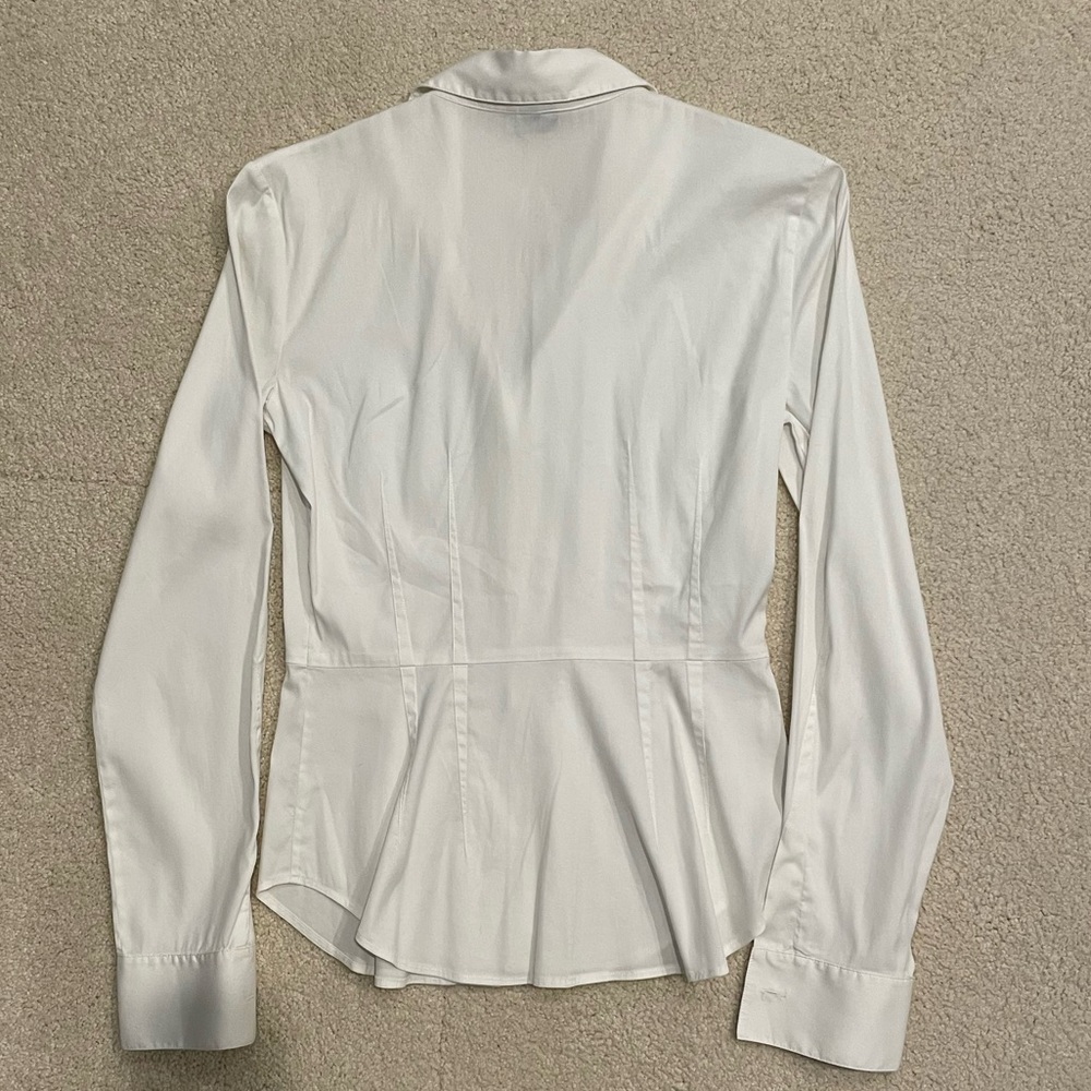 Theory White Button Down, Size P - image 2